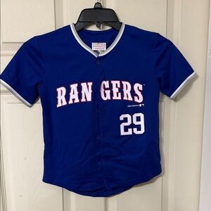 Rangers Kids Blue Baseball Jersey